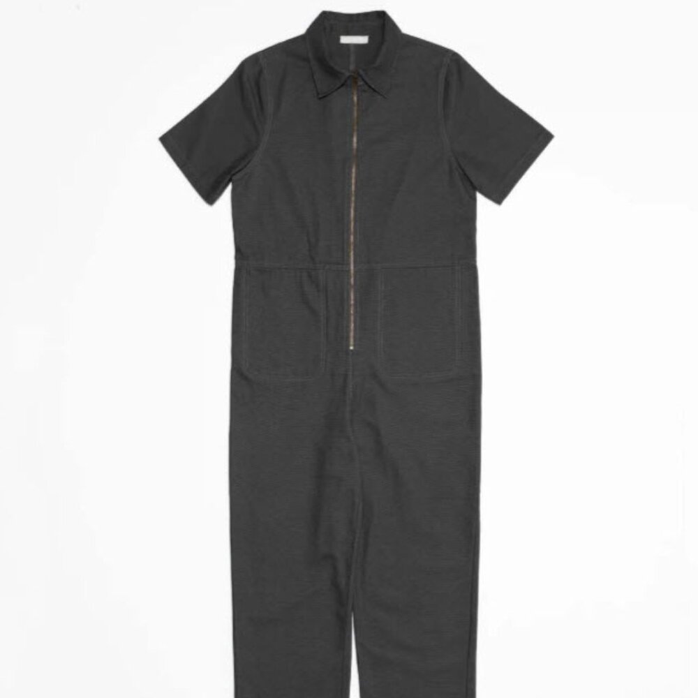 All Row Dylan Jumpsuit – Charcoal Grey – 100% Cotton – Size Large